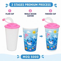 Gobelet portable en plastique écologique sans BPA de 500 ml avec couvercle et paille pour les moments nomades et agités