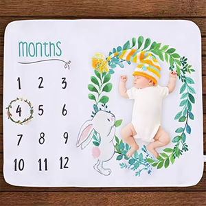 Regalo de ducha Mantas de hitos mensuales Súper suaves para bebés recién nacidos - Product Image 5