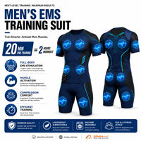Combinaison de stimulation musculaire EMS sans fil contrôlée par application intelligente avec électrodes respirantes et à séchage rapide pour un entraînement complet du corps