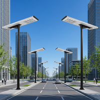 Lampadaire solaire LED monocristallin en silicium à haut lumen, étanche IP65 pour extérieur