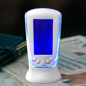 Jam meja elektronik Lcd, jam meja elektronik, jam meja Digital, kalender, waktu Snooze, Alarm, lampu latar Led, <span class=keywords><strong>Promo</strong></span>, jam meja Digital - Product Image 1