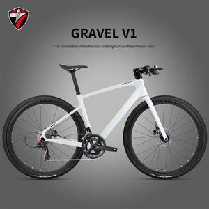 Bicicletta Gravel V1 in Fibra di Carbonio ad Alto Modulo con Cavi Interni e Design con Asse Passante per Ciclismo XC Fuoristrada - Product Image 1