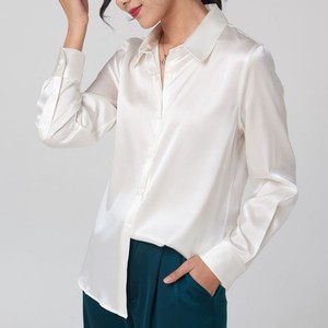 Camisa de Seda para Mujer, Estilo Profesional, Combinación de Colores, Manga Larga, Blusa a la Moda - Product Image 2