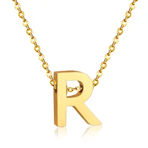 Женский маленький статью, опт, внешняя торговля ювелирными изделиями буквой R пользовательское имя ожерелье