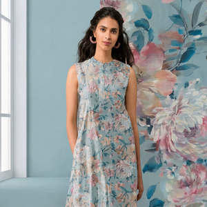 Tela de Georgette Suave de Primera Calidad con Estampado Digital, 60 Pulgadas de Ancho, Patrones Florales de Lujo para Ropa Étnica Femenina, Vestido Saree, Venta al por Mayor - Product Image 1