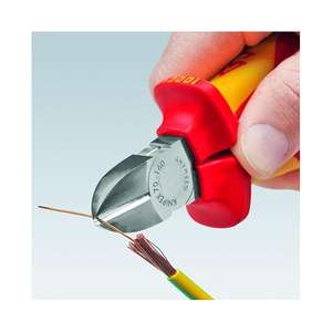 KNIPEX - 70 06 160 SB Diagonal Cutter cromado, mangos aislados con empuñaduras multicomponentes, VDE-probado., con C alargado - Product Image 5