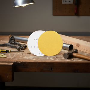 Fervi Sanding <b>Disc</b> Velcro Gold P80 150mm For Wood <b>Metal</b> Grinding - Product Image 3