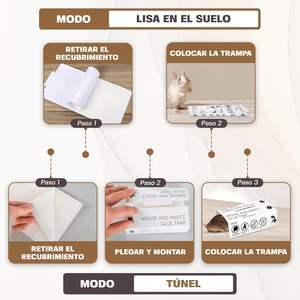 Trampas de Pegamento para <span class=keywords><strong>Ratones</strong></span> e Insectos, Tablas Adhesivas Pre-Encurtidas para Chinches, Cucarachas y Moscas |   Control de Plagas en Interiores No Tóxico - Product Image 3