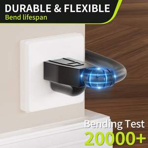 Câble d'extension électrique de haute qualité, câble d'extension court à 3 broches, petit câble résistant et flexible, 13A 125V 1625W <span class=keywords><strong>pour</strong></span> ordinateurs portables - Product Image 6