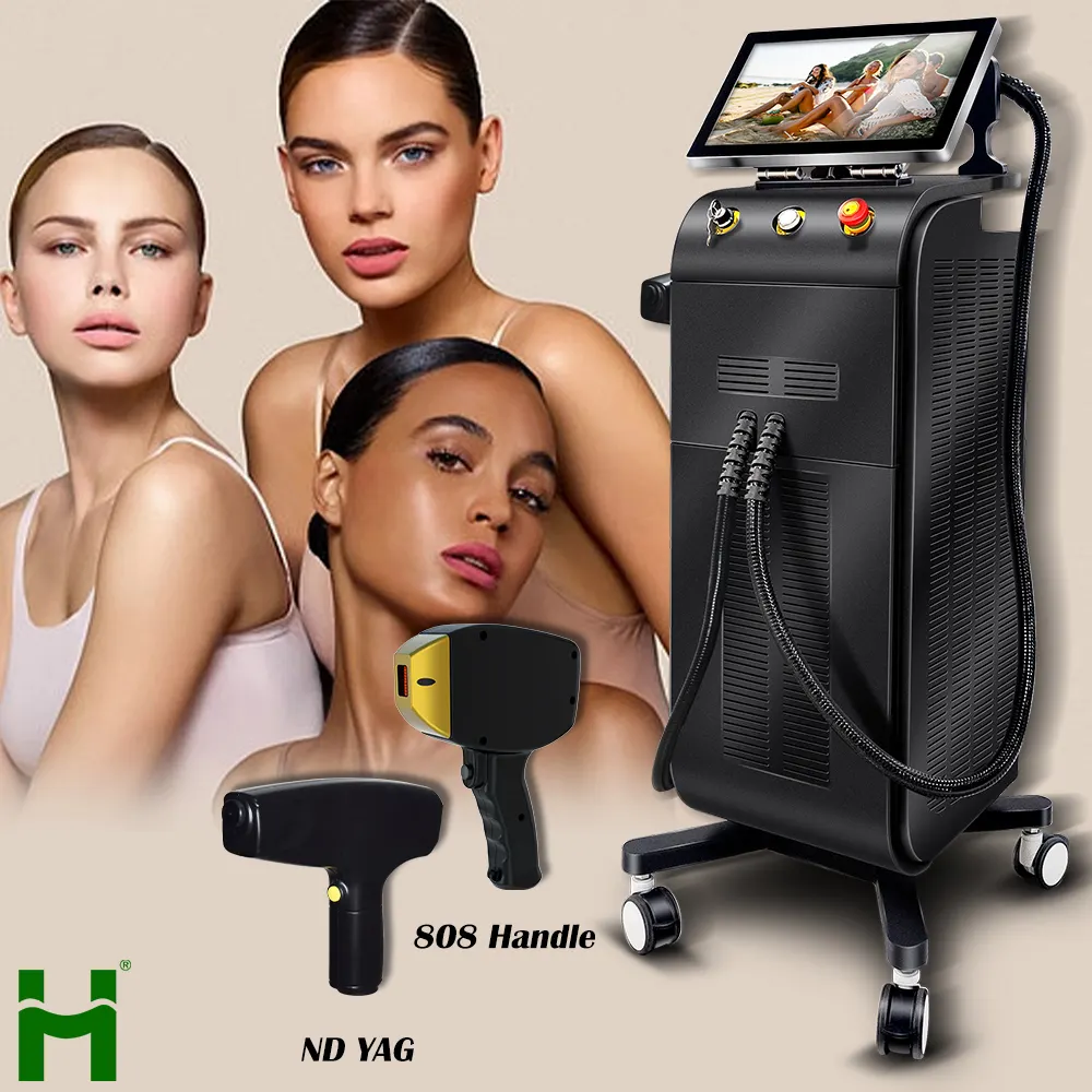 Huamei Diode laser and pico 2in1 diode laser machine price diode picosecond 2 in 1 laser hair removal machine