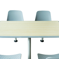 Table et chaises de salle à manger de luxe modernes de qualité supérieure, fabriquées en Chine, avec structure en métal thermolaqué et plateau en pierre frittée, personnalisables pour hôpitaux