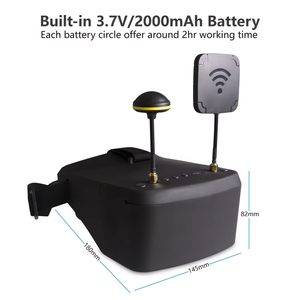 800D FPV Goggles 5 Inch 5.8G 40CH Diversity Video Headset Built‑in Battery DVR For <b>RC</b> Racing FPV <b>Drone</b> UAV Accessories Parts - Product Image 4