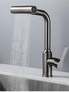 Hiện đại nóng lạnh nhà bếp màu xám hiện đại thép không gỉ mưa mưa chìm chất lượng nước Vòi Nước Nhà Bếp Mixer tap - Product Image 3