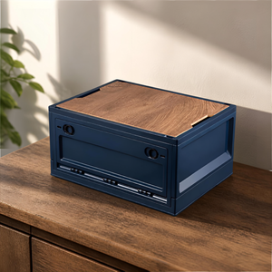HALO Heavy Duty Camping Equipment <b>Storage</b> Chest Outdoor Gear Organizer with Wooden Top Portable Picnic Supplies <b>Storage</b> Box - Product Image 5