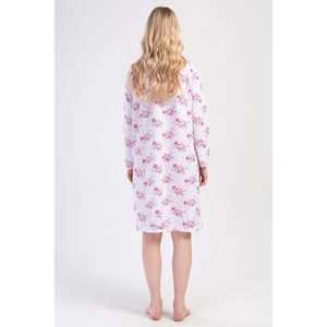 Camisón de Algodón para Mujer Neha, Manga Larga, Clásico, Suave, Azul - Product Image 2