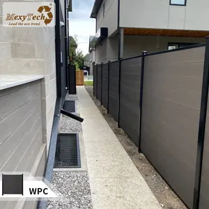 Recinzione da esterno in WPC 6ft, recinzione impermeabile in vinile PVC, commercio all'ingrosso, recinzione in plastica economica, recinzione da giardino
