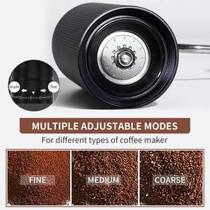 Molinillo de café Manual Espresso portátil con ajuste externo de 60 niveles, molinillo de mano pequeño de acero inoxidable 420 - Product Image 2