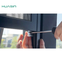 Huasin 2026 – Fournisseur de fenêtres triple-vitrage sur mesure, design moderne à cadre noir, norme américaine, pour villas urbaines en immeubles de grande hauteur