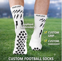 Chaussettes de football personnalisées avec motif antidérapant sur mesure, vente en gros, coton pour hommes, antidérapantes, ODM
