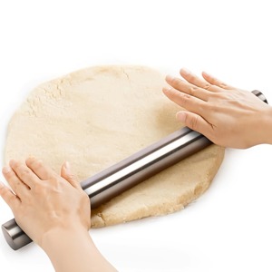 Rodillo de Acero Inoxidable 304 Antiadherente, Rodillo para Masa Ligero, Herramienta para Hornear Pizza, Pasteles, Galletas y Empanadillas - Product Image 1