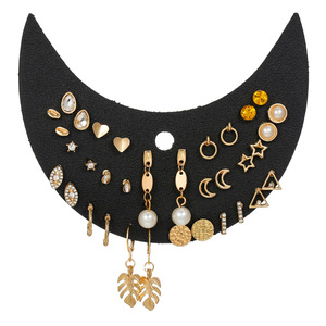 Pendientes de Moda con Diseño Geométrico de Estrella y Perla, Juego de Joyería para Fiesta - Product Image 5