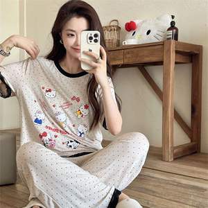 Ensembles <span class=keywords><strong>de</strong></span> vêtements <span class=keywords><strong>de</strong></span> <span class=keywords><strong>nuit</strong></span> 2025 été dentelle Polo Dot KT pyjamas costume femmes pyjamas <span class=keywords><strong>chemise</strong></span> <span class=keywords><strong>de</strong></span> <span class=keywords><strong>nuit</strong></span> - Product Image 4