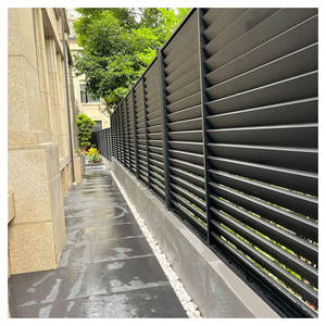Современный Дизайн Уличного Садового Забора: Алюминиевые Экологичные Устойчивые к Погодным Условиям Металлические Ламели, Легкая Установка, Возможность Индивидуального Заказа - Product Image 1