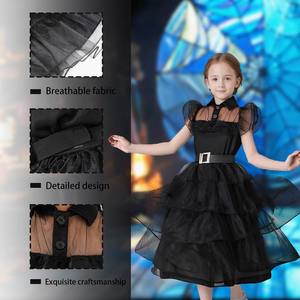 Fabricante suministro único niños vestido ropa disfraz a granel niñas Negro capas bruja y mago disfraz para niños - Product Image 3
