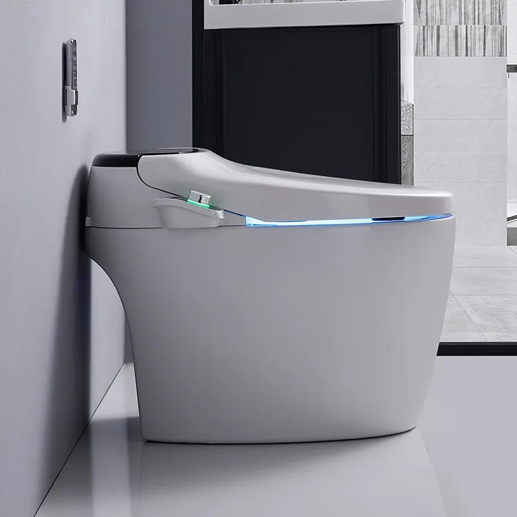 Inooro-Inodoro inteligente de cerámica con Sensor automático para baño, Inodoro de una pieza con Sensor automático para WC