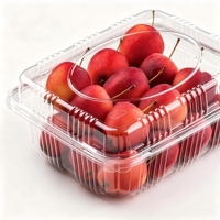 Contenants d'emballage alimentaire rectangulaires en plastique PET transparent recyclable, dimensions personnalisables, impression possible