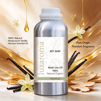 Fournisseur d'huile aromatique à la vanille en marque privée 10 ml, huile essentielle d'absolue de vanille de Madagascar 100 % naturelle pour diffuseur