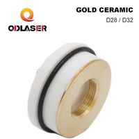 QDLASER Anneau conducteur plaqué or D28 D32 pour support de buse en céramique, pièces de rechange pour capteur de collision de tête de découpe laser à fibre