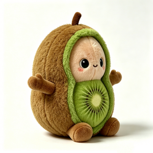 Peluche de kiwi personalizable, adorable peluche de kiwi, personaje de peluche de kiwi, peluche de kiwi con temática de comida - Product Image 1