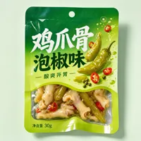 Food Grade Meat Vacuum Pouch with Custom Color Printing, Transparent Film, Frozen Storage, and Heat Seal Finish Packaging