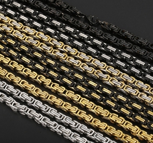 Vendita calda in <span class=keywords><strong>acciaio</strong></span> <span class=keywords><strong>chirurgico</strong></span> catena da uomo collana alla rinfusa per la creazione di gioielli - Product Image 2