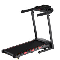 Tapis de course pliable LENBOO pour la maison, tapis de course compact à poser sous le bureau avec poignée pliable