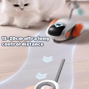 Vente en gros de voiture de course par gravité électrique intelligente à deux modes, jouet en matériau TPR, jouet télécommandé pour <span class=keywords><strong>chat</strong></span>, jouet écologique pour <span class=keywords><strong>chat</strong></span> - Product Image 4