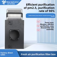 Filter Karbon Aktif PM2.5 untuk Pembersih Udara, Kipas Exhaust, Kotak Pra-Filter Asap Rokok Bekas, Kebisingan 0dB, Daya AC 100-240V