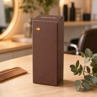 Matte Dunkelbraune Starre Geschenkbox mit Individueller Bedruckung für Haarpflege und Beauty, Tuck-End Faltkarton, Umweltfreundliche Luxusverpackung