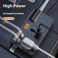 Chargeur Voiture Universel Haute Puissance 12V 24V 220V Convertisseur Automobile Alimentation Écran Numérique pour Téléphone Portable Ordinateur Portable Compatible PD
