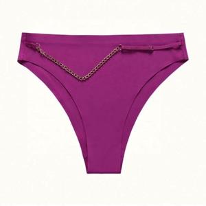 Culotte string sexy en coton sans couture pour femme ronde, <span class=keywords><strong>tanga</strong></span> uni teint - Product Image 5