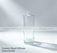 Diffuseur d'aromathérapie en verre rond, flacon vide pour huiles essentielles et parfums d'intérieur, sans flamme, pour senteurs florales