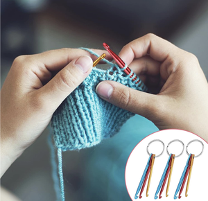 Xách tay các loại bán buôn 3 cái Mini nhôm Crochet móc móc móc chìa khóa Crochet Hook Set Knit needles - Product Image 3