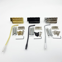 ST Electric Guitar Tremolo Bridge Set, Single Vibrato System with Tremolo Plate, Saddles and Tailpiece for 6-string Guitars