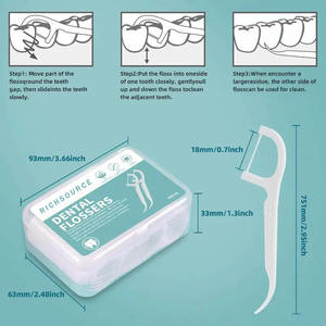 Premium Richsource Ergonomic Mint Flavor Dental Flosser & <span class=keywords><strong>Tooth</strong></span> Picks Bulk Pack 50pcs Each untuk Perawatan Kebersihan Mulut - Product Image 5