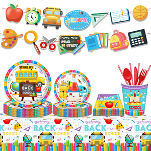 Huancai Back to School <strong>Party</strong> Table Cloth <strong>Plastic</strong> <strong>Tablecloth</strong> Disposable Table Cover for Kids First Day of School <strong>Party</strong> Supplies
