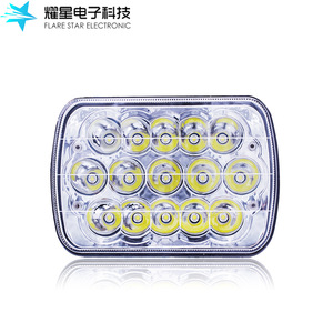 Flare <b>Star</b> Electronic 5x7 <b>Led</b> Headlight 15000 Lm 6000K 12V Universal Fit For Retrofit Upgrade - Product Image 1