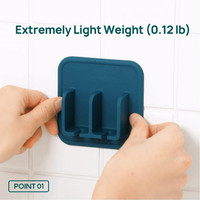 YDS Silicone Support Mural Porte-Brosse À Dents Forte Aspiration Facile à Enlever Réutilisation Salle De Bains Brosse À Dents Holderessory Câble De Stockage
