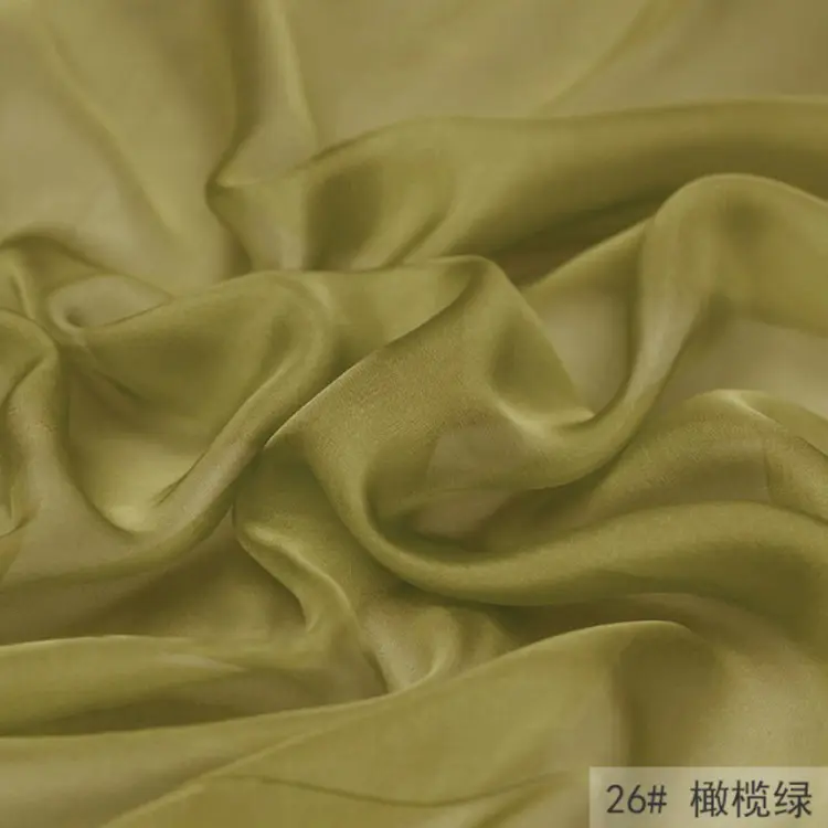 Tessuto Chiffon di seta per abito da sera classico colore blu reale 100% puro organico all'ingrosso tenda tessuta 6mm pianura leggera