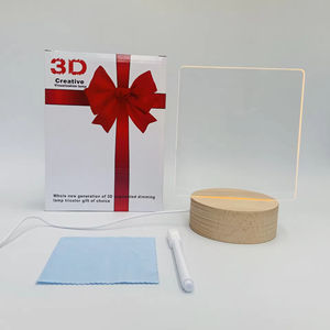 Diy Creative Gift LED Night Lamp Erasable Transparent Acrylic Message <b>Note</b> Board with USB 3D Effect Plug-In Power Supply - Product Image 6